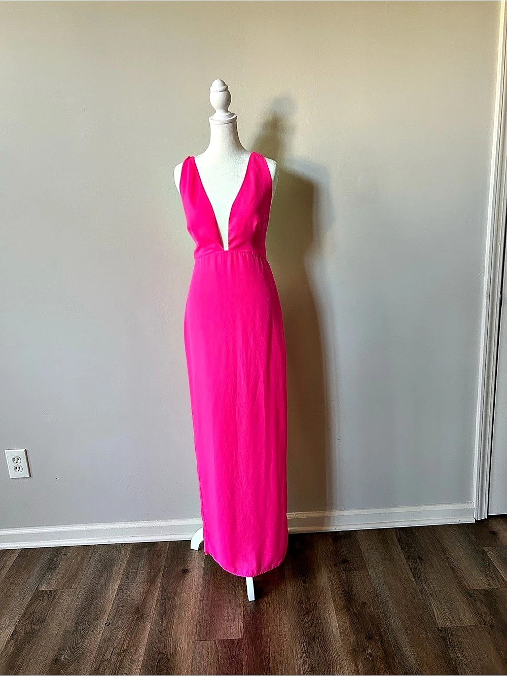 Revolve Pink Backless Maxi Dress Like New